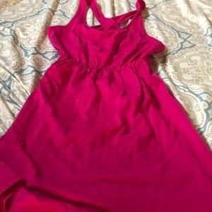 Pink cross back short dress